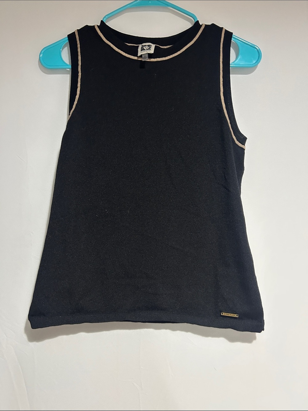 Anne Klein Black Tank with Cream Trim